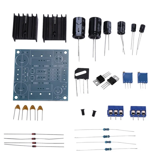 LM317 LM337 Positive and Negative Dual  Adjustable  Supply Board Diy Kit A3K5