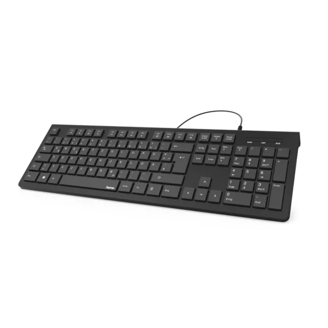 Hama PC Tastatur KC-200 kabelgebunden USB Keyboard QWERTZ Layout deutsch Schwarz