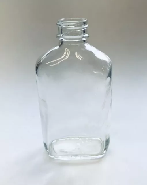Hazel Atlas Co. 1950 Perfect  Condition Clear Glass Bottle 4oz  4.5” no cap