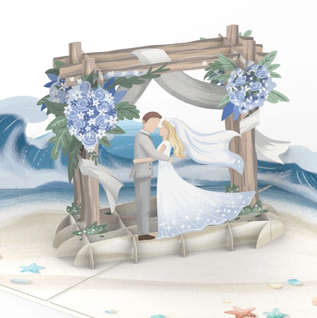 Biglietto Pop-Up 3D Con Rose Rosse – 15x15 Cm Con Busta, Per Matrimonio E San Valentino