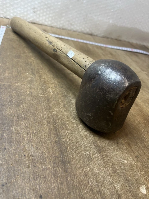 OLD TOOL HAMMER Outil ancien marteau de Paveur 19e 5,1 Kilos (n.1) EUR