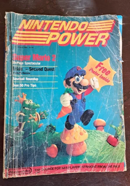 NINTENDO POWER MAGAZINE Volume #1 August 1988 Super Mario Bros 2 -  INCOMPLETE £35.64 - PicClick UK
