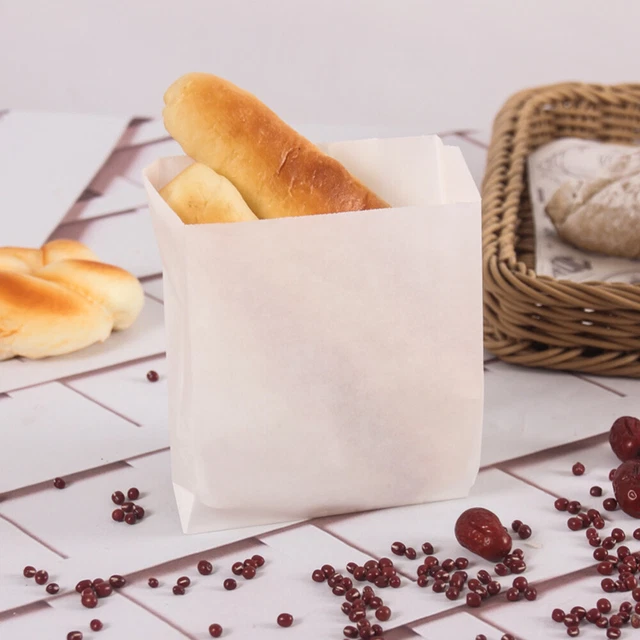 Sobres a prueba de grasa de 100 piezas bolsas de papel de cera húmeda