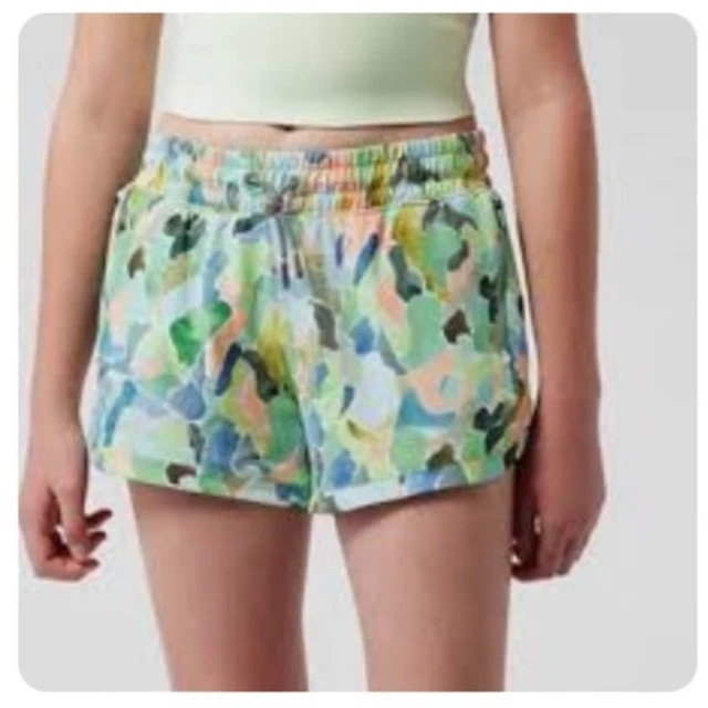 Athleta Girl All Play 3" Pastel Camo Shorts Sz XL/14