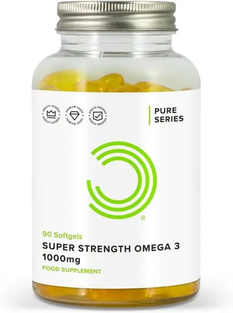 Bulk Super Strength Omega 3 Softgels 1000 Mg Lot De 90 Capsules