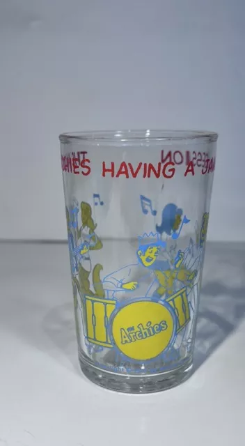 Vintage The Archies Having A Jam Session Juice Glass 1971 8 oz. Collectible