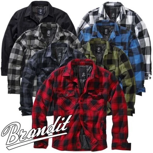 Chemise à Carreaux Brandit Flanelle Bûcheron - Taille S à 7XL, 100% Coton, Neuf Avec étiquettes
