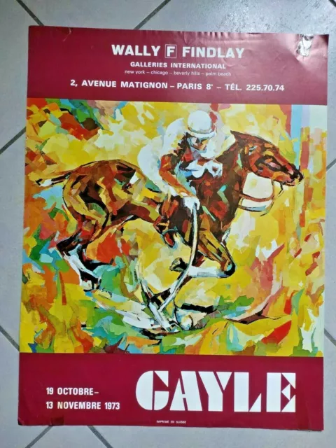 AFFICHE ORIGINALE DE Marsha Gayle,1973,Cheval,Polo,Wally Findlay $16.56 ...