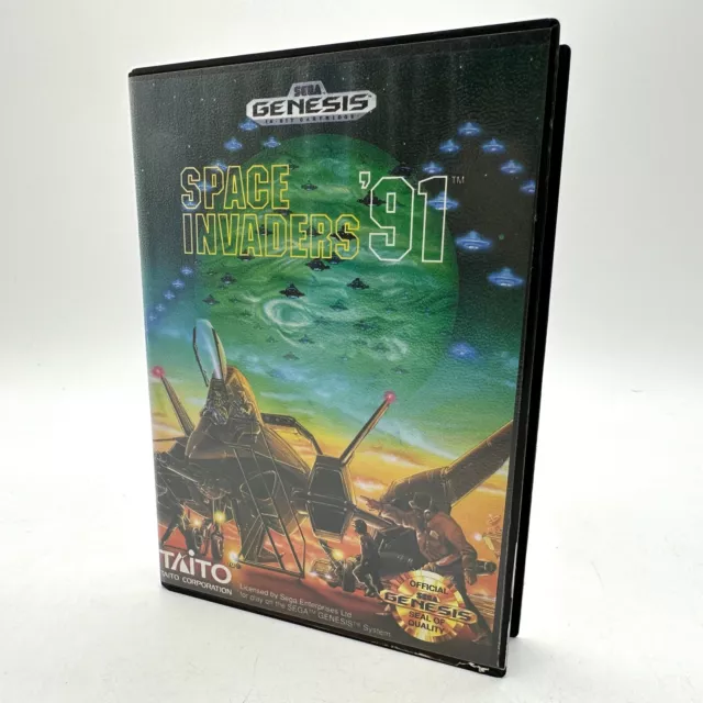 Space Invaders '91 Sega Genesis Complete CIB TESTED