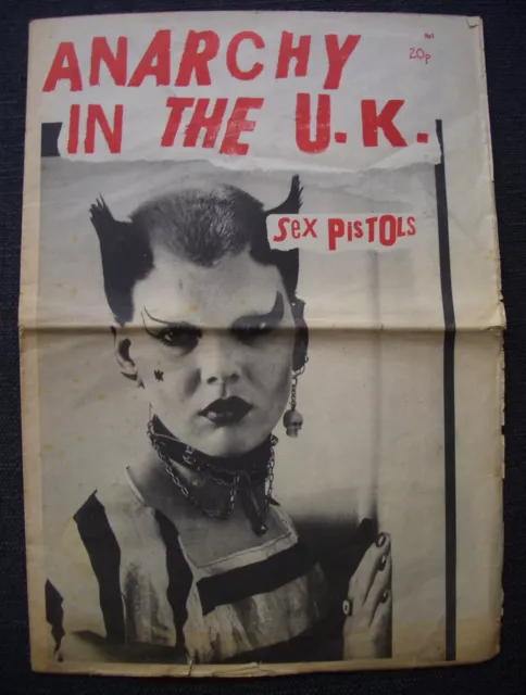 jamie reid & v.westwood 1976 ANARCHY UK-TOUR newspaper SEX PISTOLS situationist
