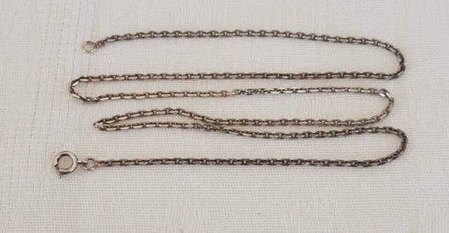 Chaîne Longue 80cm X 1.45mm Maille Forçat diamantée En Argent 925/000