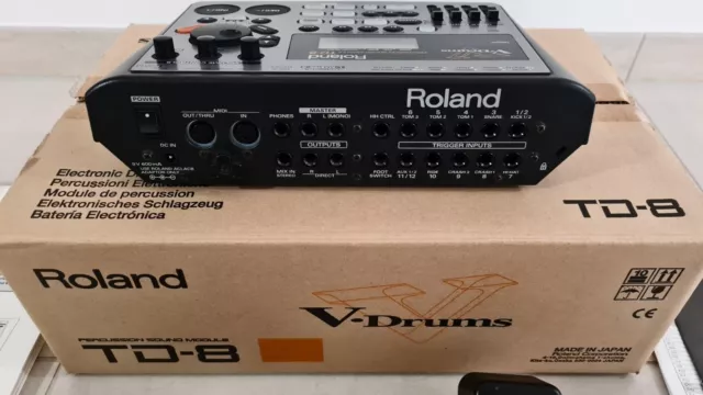 Drum Modul Roland TD-8 Percussion Sound Module, Halteplatte, Netzteil, BA 3