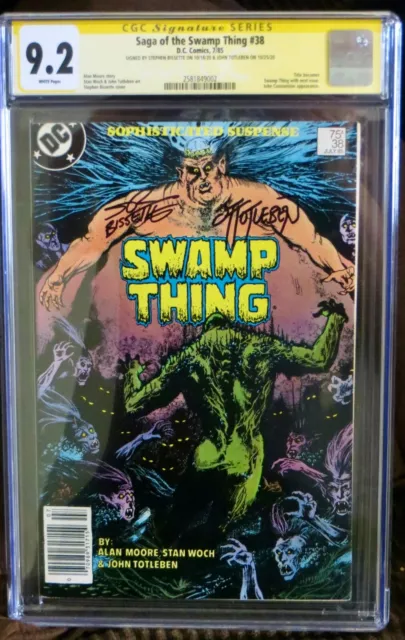 Saga of Swamp Thing #38 CGC 9.2 SS Bissette & Totleben. 2nd Constantine.