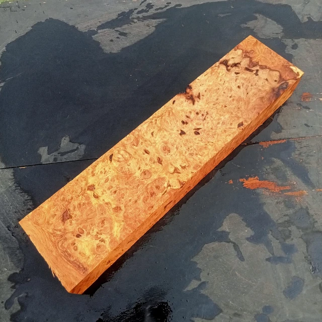 Losas de madera exótica madera burl ambyna empuñaduras para pistola espacios en blanco mango de cuchillo de bloque