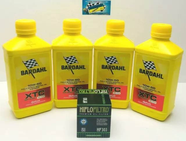 Kit Tagliando 4LT Olio Bardahl OFF-ROAD 10W-50 + FILTRO OLIO (X TUTTE LE MOTO)