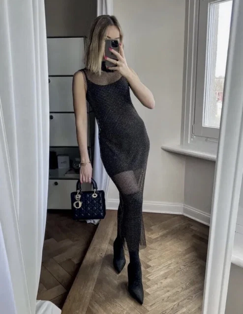Zara see through best sale dress