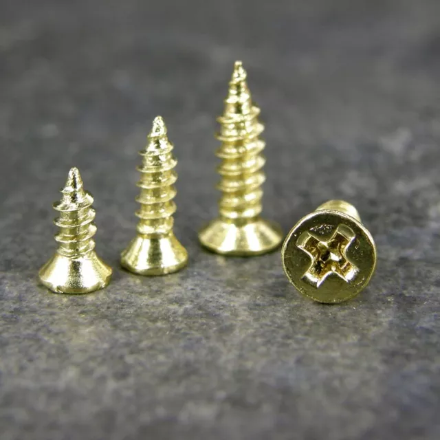 Brass Plated Pozi Head Screws,Tiny Small  M2x6 M2x8 M2.6x10  M2x4 M2x10 M2x12