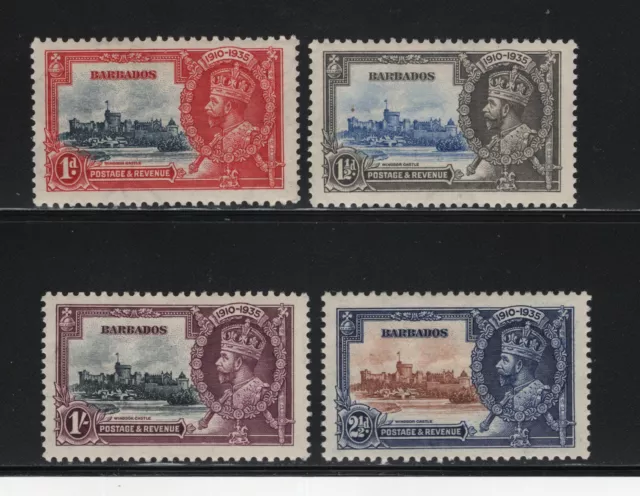 Barbados Sc#186-189 -- Mh, Vf, Complete Set -- Silver Jubilee