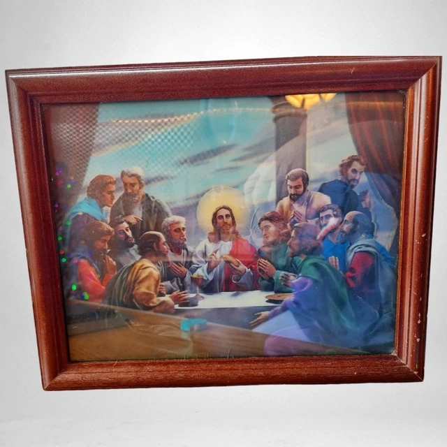 VINTAGE THE LAST Supper Jesus and His Disciples Lenticular 3D Hologram ...