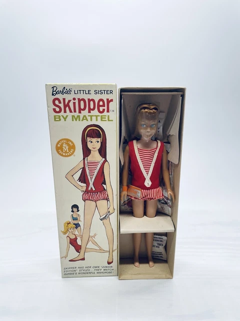 VINTAGE Barbie BLONDE HAIR Skipper SKOOTER 4 DOLL 1964 IN