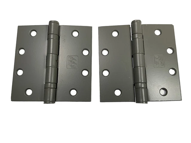 PBB World Class Commercial Door Hinges 4.5” X 4.5” Gray (2) No Screws