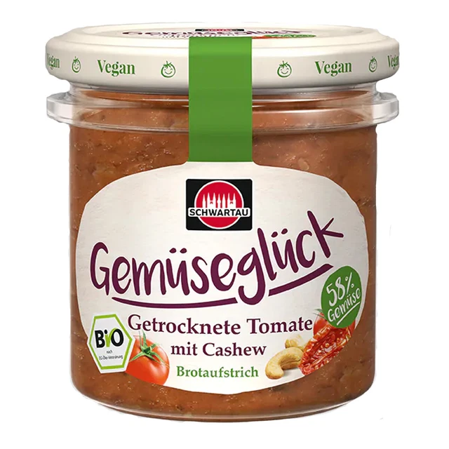 Schwartau Gemüseglück Bio Crema Spalmabile Secchi Pomodoro