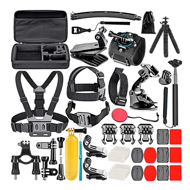 50 Pcs Sports Camera Accessories Bundle Kit For GoPro Hero All series Mount Set1
