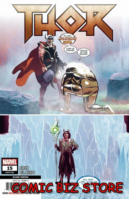 Thor #15 (2019) 2Nd Printing Del Mundo Variant Cover Bagged & Boarded Marvel