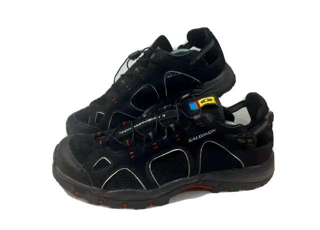 Salomon Tech-Amphibian 3 Men's Shoes Size 13, Black Mesh 145464 Water Hiking