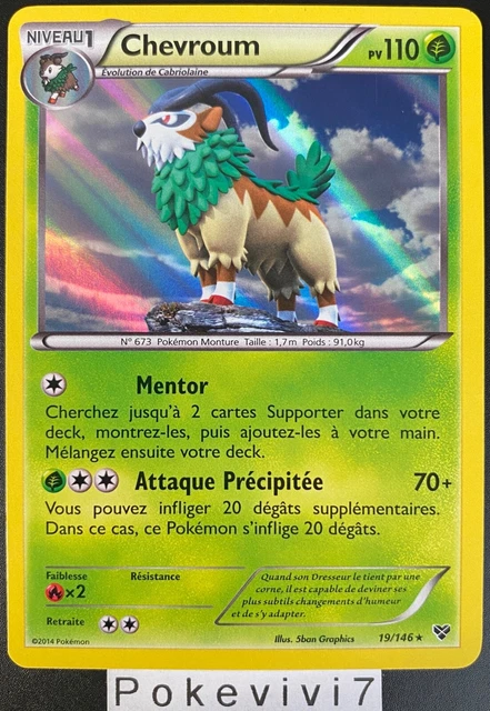 Carte Pokemon CHEVROUM 19/146 Holo XY de Base FR