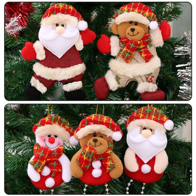 Christmas Santa Claus Elk Snowman Xmas Tree Hanging Ornaments Home Party Decors