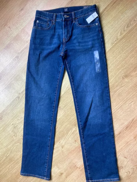 BNWT GAP Stretch Original Relaxed Denim Jeans. Adjustable Waist.  Age 16. Blue