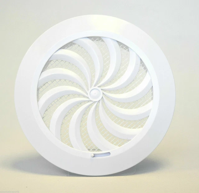 Lüftungsgitter 100 Mm Mit Fliegengitter – Weiß, ABS-Kunststoff Für Wand & Decke