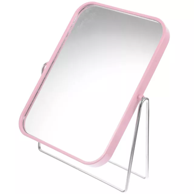 Iron Frame Desktop Square Mirror Student Tabletop Vanity Metal Brackets