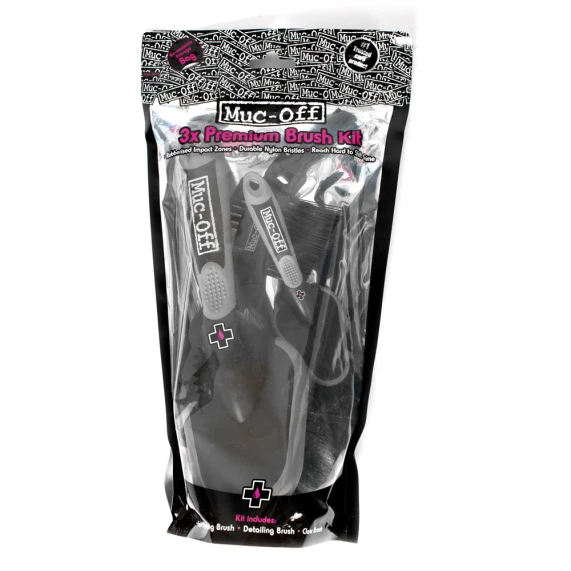 Muc-Off 3X Set Spazzole Premium Lavaggio Morbido Dettagli E Spazzola Artiglio Lavaggio Bici