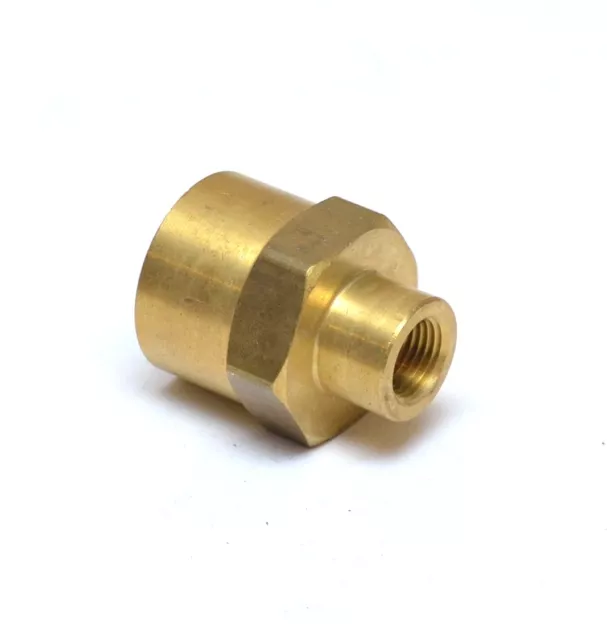 Reducer 1/2" to 1/8" Npt Female Pipe Adapter Coupler Brass Fitting Water Oil Gas