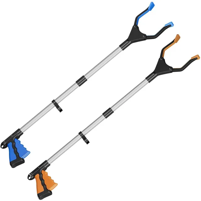 2 Pack Reacher Grabber Pick Up Extend Tool Reacher Easy Reaching Trash Stick