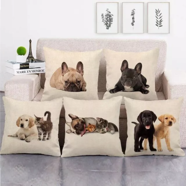 Puppy Frenchie French Bulldog Throw Pillow Case Cat Dog Outdoor Cushion Cover