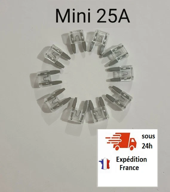 Lot 10 mini fusible moto voiture 25A