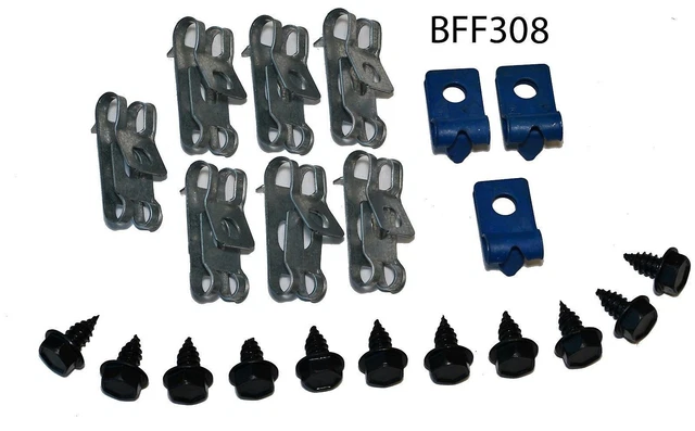 77-85 Buick Full Size 3/8 Fuel Line W/ Ret. Tube Clips Clamp Bracket Set Bff308