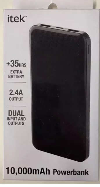 itek 10,000mAh Power Bank (10FC-16/1763)(Black)