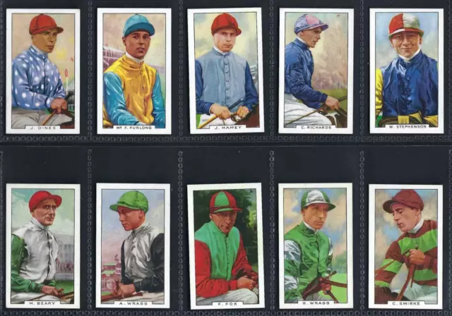 Gallaher - Famous Jockeys (Blue) - Full Set Of 48 Cards (6 Cards Are Mauve)