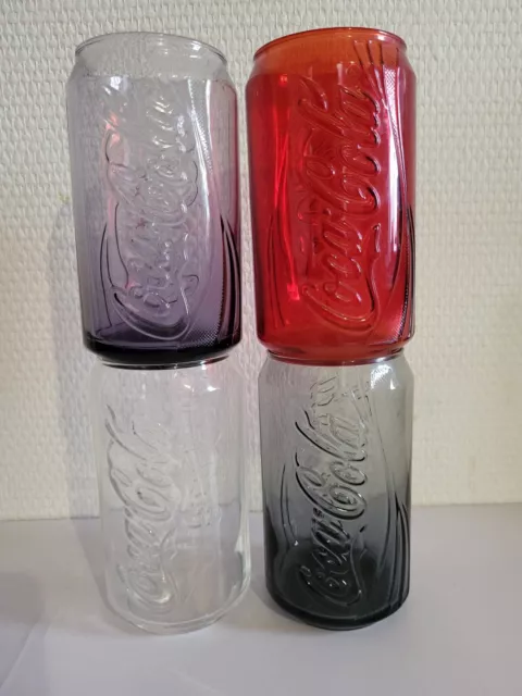 LOT 4 verres coca canettes 4 couleurs différentes neuf EUR 16,00 - PicClick  FR