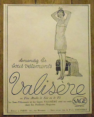 PUBLICITE GANTS BARCLAY GAZELLE CRISPIN    advert  1924 