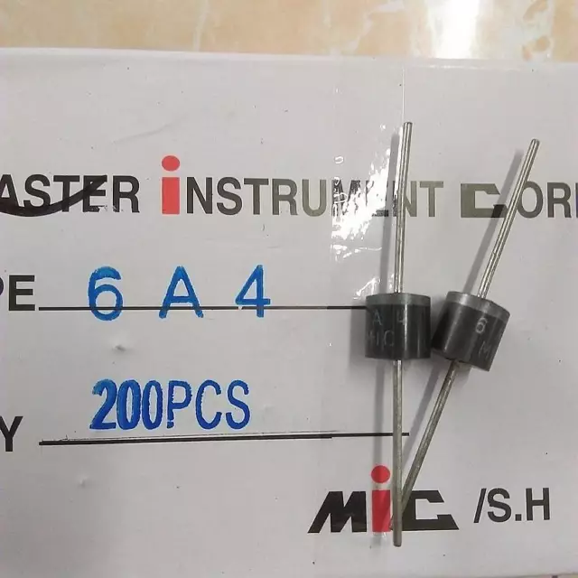 5pcs 6A4 6A 400V R-6 Rectifier Diode