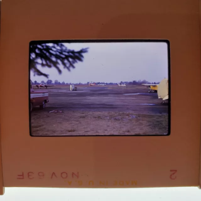 Vintage 60's Photo Slide Airfield Small Airplanes Cessna