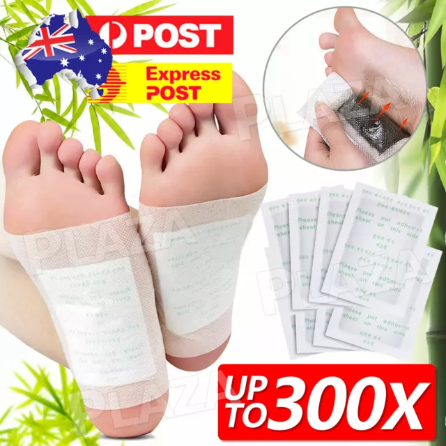 100 Pack Detox Foot Patches Pads Natural plant Toxin Removal 100 Sticky Adhesive