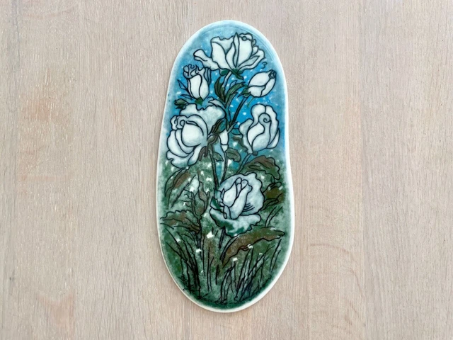 Heljä Liukko-Sundström Arabia Finland, Roses Tile, Ruusupuu Ceramic Tile