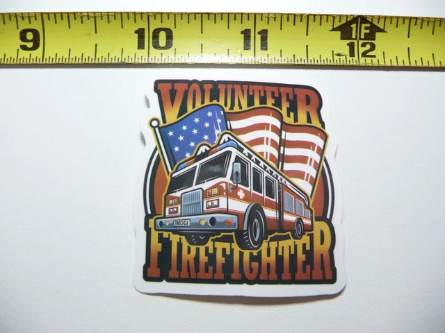 Volunteer Firefighter Fire Engine Decal Sticker Job Work Occupation