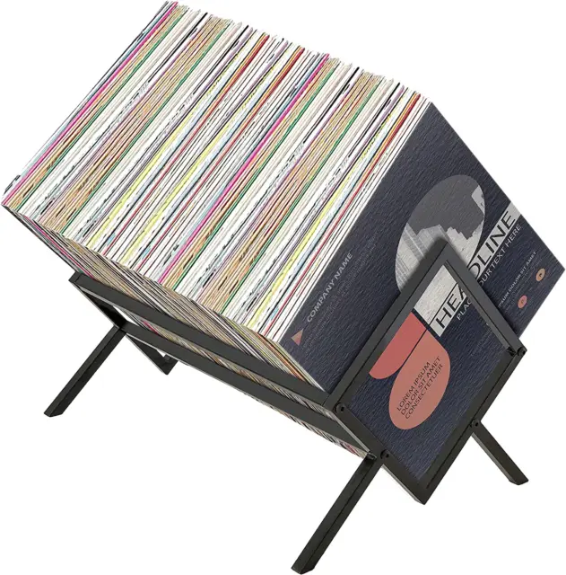 Vinyl Record Storage Holder Holds up to 90110 Metal Vinyl Record Organizer Stand